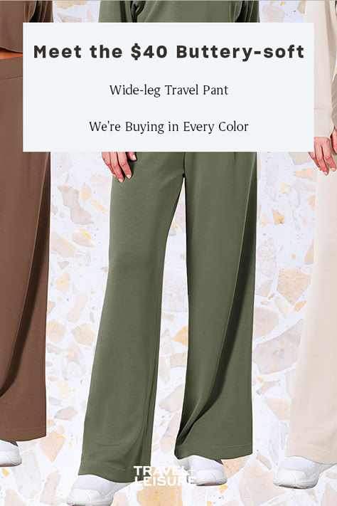 The new Ododos wide-leg pants at Amazon are buttery-soft and just the right thickness for fall travel. With a stretchy waistband and stylish pleating, these travel pants are perfect for wearing on the plane and beyond. Click to get them now at Amazon for $40. We may receive compensation if you click on our links. #amazonfinds #amazonmusthaves #amazontravel #travelpant 333 Project, Florida Clothes, Best Travel Outfits For Women, Travel Pants Women, Dressing Over 60, Travel Outfits For Women, Packing Tips And Tricks, Travel Pant, Mix And Match Outfits