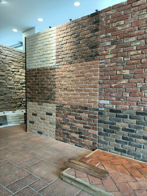 Cob House Interior, Clubhouse Design, House Awnings, Mountain Home Exterior, Mountain Interiors, Interior Brick, Brick Interior Wall, Interior Cladding, Stone Wall Design