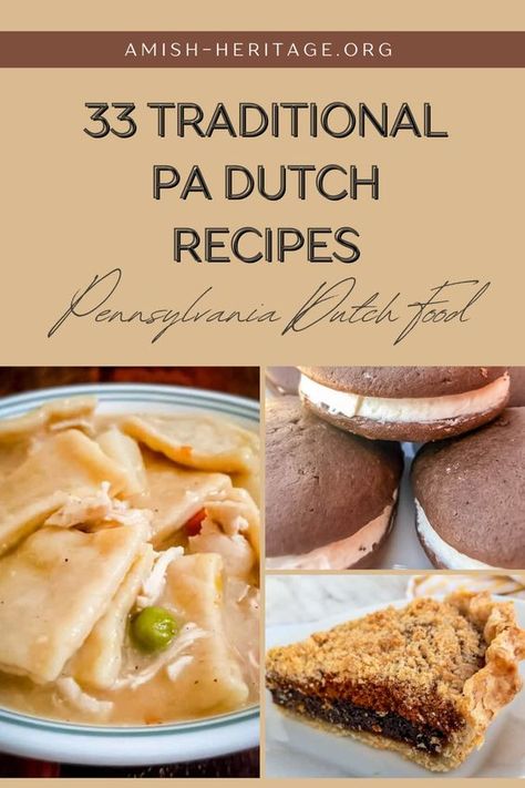 Known for its hearty and comforting nature, PA Dutch foods reflect a strong German influence. Dishes such as Chicken Pot Pie, Potato Filling, Apple Dumplings, Shoofly Pie, Whoopie Pies, etc. are popular PA Dutch foods. Pennsylvania Dutch culture and recipes Penn Dutch Recipes, Pennsylvania Dutch Dumplings, Pa Dutch Pot Pie, Pennsylvania Food Recipes, Pa Dutch Recipes Pennsylvania Comfort Foods, Amish Desserts Pennsylvania Dutch, German Pie Recipe, Pennsylvania Dutch Apple Pie, Ap Cake Pennsylvania Dutch