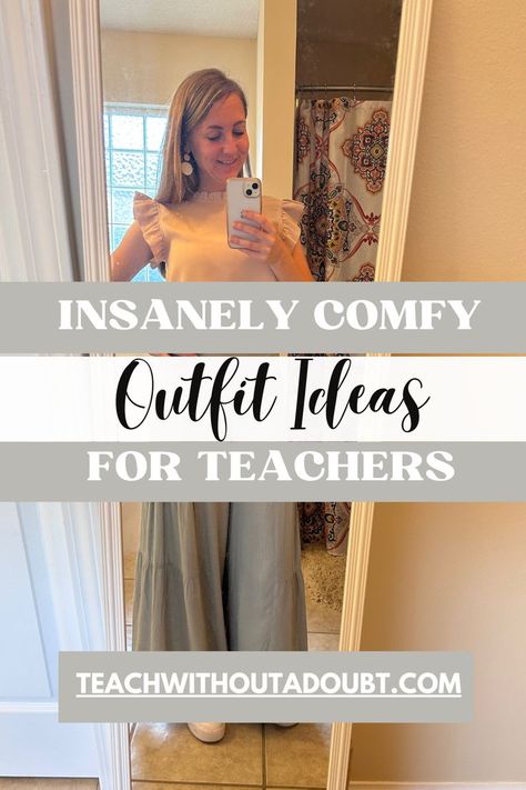 Here are 3 insanely cute and comfy outfit ideas for teachers that you should copy. Teacher Appreciation Gifts Simple, Casual Teacher Outfits Summer, Teacher Hairstyles Easy, Easy Teacher Hairstyles, Fashion Outfits Teacher, Teacher Fashion Elementary, Music Teacher Outfits, Teacher Summer Outfits, Teacher Appreciation Door Ideas