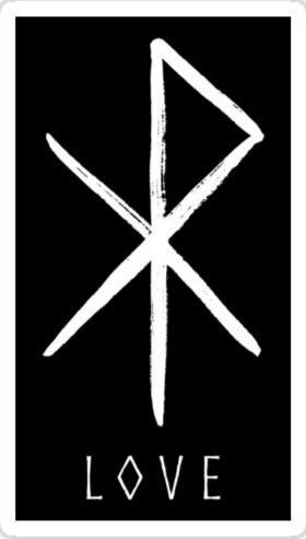 Fehu Rune Wallpapers, Nordic Love Symbol, Love Rune, Rune Magic, Viking Rune Tattoo, Chaos Tattoo, Viking Decor, Nordic Runes, Lucky Wallpaper