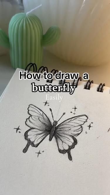 Discover amazing sketches. Click here! 😃😄🍓 Amazing Sketches, Draw A Butterfly, Journey Art, Butterfly Art Drawing, Butterfly Sketch, Cool Pencil Drawings, Creative Drawing Prompts, Easy Doodle Art, Art Tools Drawing