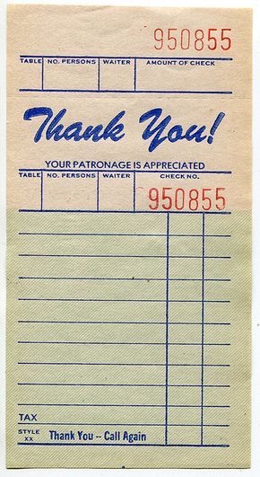 I really like to find different ways to say "Thank you!"   I like this one - a retro guest check - the kind that you would have found at tha... Handwritten Text, 카드 디자인, Art Deco Posters, Vintage Printables, Art Journals, Graphic Design Posters, Vintage Paper, Free Image, Graphic Design Inspiration