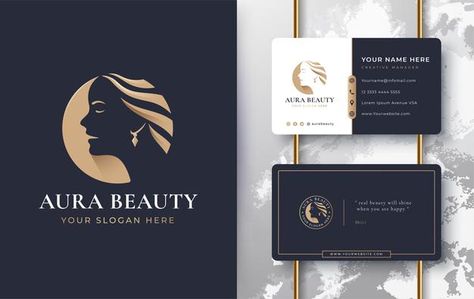 Beauty Visit Card, Beauty Salon Visiting Card Design, Cosmetics Business Card, Salon Visiting Card Design, Beauty Business Cards Salons, Visit Cart, Lotus Flower Logo Design, Nail Salon Logo, Face Logo Design