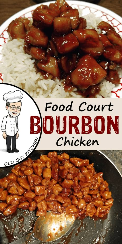 Food Court Bourbon Chicken Copycat Recipe – Old Guy In The Kitchen Food Court Bourbon Chicken, Copycat Food, Authentic Chinese Food, Bourbon Chicken Recipe, Bourbon Chicken, Authentic Chinese Recipes, Chinese Restaurants, Kitchen Dinner, Chicken Healthy