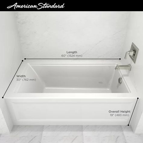 Soaking Tub Shower Combo, Small Bathroom With Tub, Bathroom Remodel Plans, Shower Alcove, Deep Bathtub, Bathtub Shower Combo, Bathtub Sizes, Simple Bathroom Remodel, Guest Bathroom Remodel