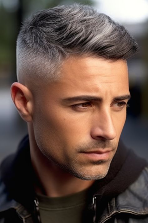 Edgar cut with shadow fade adds depth to this timeless style. The shadow fade gives a transition from the sides to the top, creating a unique texture. Click here to check out more cool Edgar haircut styles for men to try. Side Fade Haircut Men, Shadow Fade, Edgar Haircut, Edgar Cut, Crew Cut Haircut, Mens Haircuts Straight Hair, Top Haircuts For Men, Older Men Haircuts, Short Fade Haircut