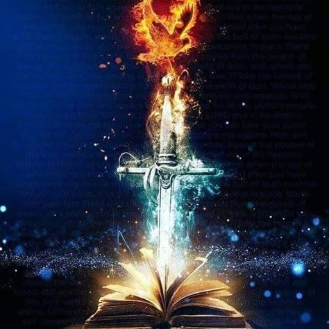 The Holy Spirit The Sword of the Spirit The Word of God Holy Spirit Images, Holy Spirit Art, Otf Knives, Keep Looking Up, Spirit Of God, Spirit Of Truth, Cross Wallpaper, Gates Of Hell, Jesus Christ Artwork