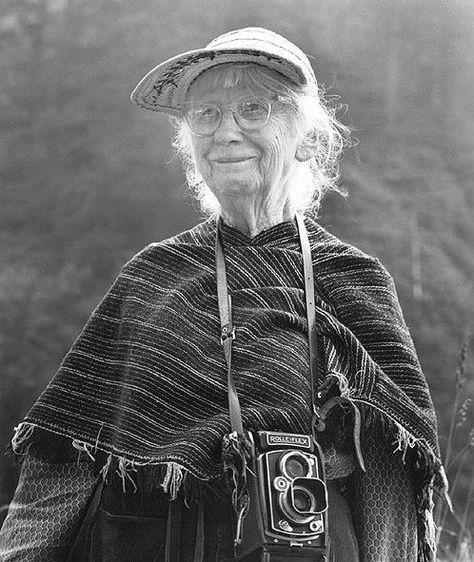 Imogen Cunningham with her Rolleiflex. Holding A Camera, Imogen Cunningham, Women Photographers, Eric Lafforgue, Girls With Cameras, Edward Weston, Audre Lorde, Alfred Stieglitz, Digital Photography School