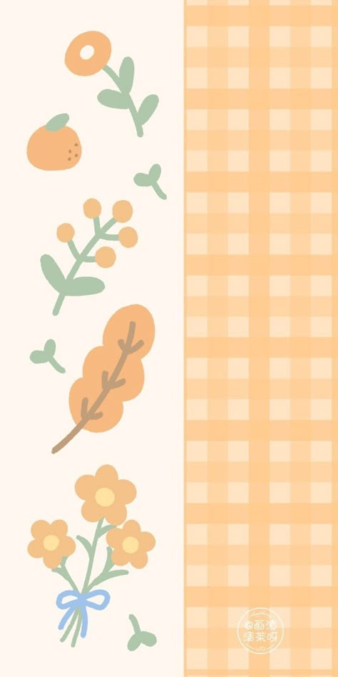 Orange Kawaii Wallpaper, Soft Orange Wallpaper, Cocoppa Wallpaper, Wallpaper Doodle, Soft Wallpaper, Orange Wallpaper, Cute Patterns Wallpaper, Flower Phone Wallpaper, Simple Wallpapers