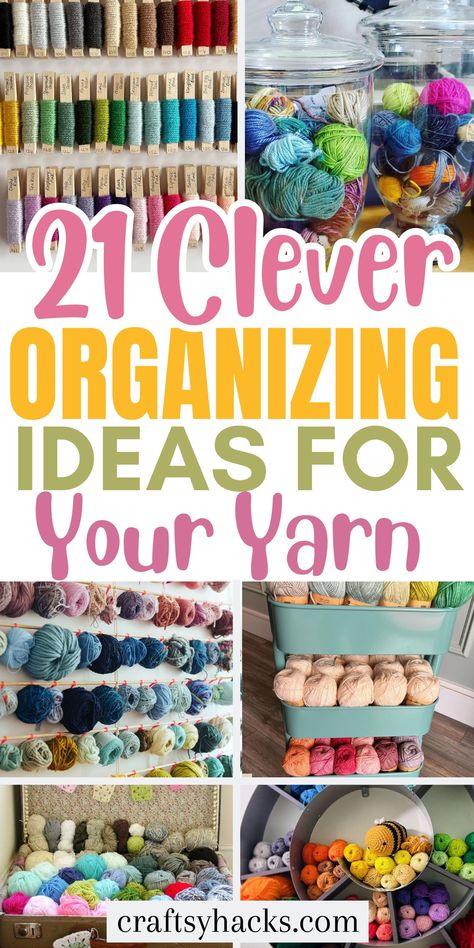 Organize Yarn Stash, Shelf For Yarn, Macrame Organization Ideas, Storing Yarn Ideas Storage Solutions, Yarn Ball Storage Ideas, Visual Storage Ideas, Crochet Supply Organization, How To Organize Crafts In A Small Space, Diy Yarn Organization