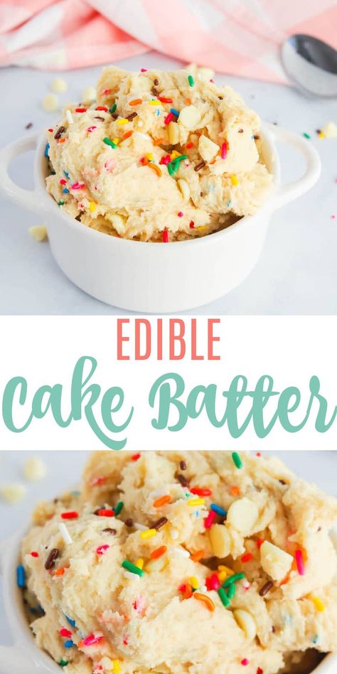 Edible Cake Batter Recipe, Edible Cookie Dough Easy, Edible Cake Batter, Edible Cookie Dough For Two, Cookie Dough Recipe For One, Best Edible Cookie Dough Recipe, Cookie Dough Recipe Edible, Cookie Dough For Two, The Best Edible Cookie Dough