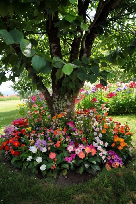 Backyard Flowers Garden, Rustic Mediterranean, Cozy Garden, Flower Bed Designs, Garden Paradise, Garden Display, Backyard Flowers, Stone Facade, Flower Bed Ideas