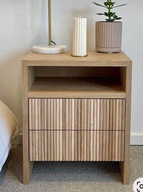 Bedroom Bedside Table Ideas, Bedroom Side Table Ideas, Australian Bedroom, Storage Nook, Side Table Ideas, Bedside Table Ideas, Oak Bedside Table, Bedroom Side Table, Craft Spaces