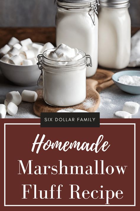 Elevate your desserts with the irresistible charm of homemade marshmallow fluff. Learn how to make marshmallow cream with marshmallows in this easy recipe for creating this luscious, sweet delight. Perfect for spreading, dipping, or adding a heavenly touch to your favorite treats! It's a flavor store bought marshmallow cream can't beat! How To Make Marshmallow Cream, Marshmallow Fluff With Marshmallows, Marshmallow Creme Recipes, Easy Marshmallow Fluff, Homemade Marshmallow Cream, Marshmallow Delight, Marshmallow Fluff Recipe, Making Marshmallows, Marshmallow Dessert Recipes