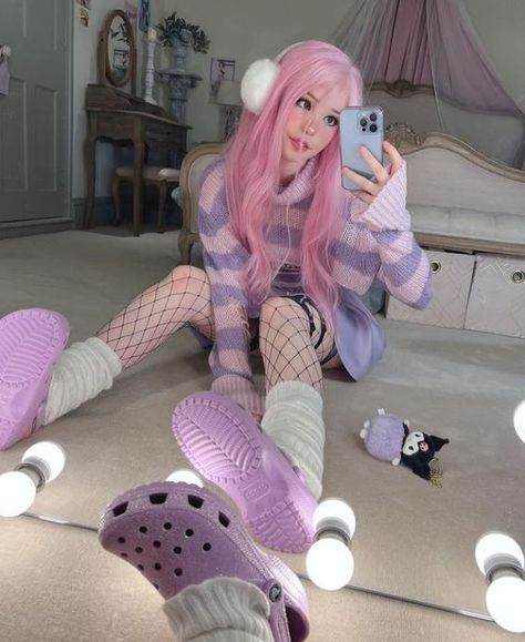 Gamergirl Aesthetic Outfits, Egirl Pink Outfits, Kawaii Egirl Outfits, Fem Outfits Aesthetic, Pink Egirl Outfits, Pink Egirl Fashion, Pink Egirl Aesthetic, Egirl Outfit Inspo, Belle Delphine Outfits