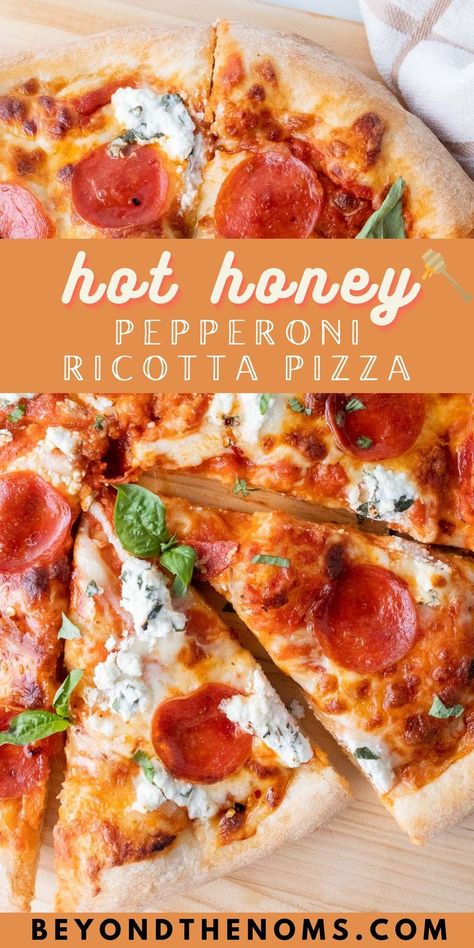 hot honey pepperoni ricotta pizza recipe Honey Pizza, Ricotta Pizza, Pizza Oven Recipes, Boat Food Ideas, Lake Food Ideas Summer, Lake Food Ideas, Food Ideas Summer, Pizza Recipes Homemade, Hot Honey