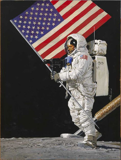 Neil Armstrong Lands on the Moon, July 20, 1969 | National Portrait Gallery Ivy School, Apollo 11 Crew, Apollo 11 Moon Landing, Gifted Students, Neil Armstrong, Apollo 11, Moon Landing, Smithsonian Institution, Family Genealogy