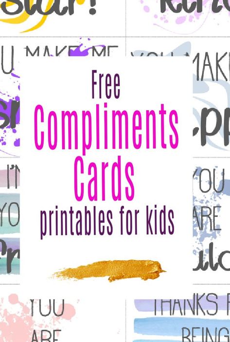 Free printable compliments cards for kids to print off and give away. Kind kids know that givein a compliment is like giving a little gift of love. A simple random act of kindness activity for kids #raok #complimnets #freeprinatbles #kindness #kids Kindness Confetti Free Printable, Compliment Cards For Students, Compliment Activities For Kids, Compliment Cards Printable, National Compliment Day Ideas, Kindness Cards Printable Free, Kindness Notes Free Printable, Free Kindness Printables, Compliments For Kids