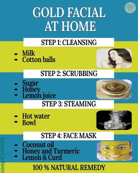 Home Facial Treatments, Coconut Oil Mask, Coconut Oil Face Mask, Gold Facial, Facial At Home, Remedies For Glowing Skin, Mask At Home, Home Facial, Home Remedies For Skin