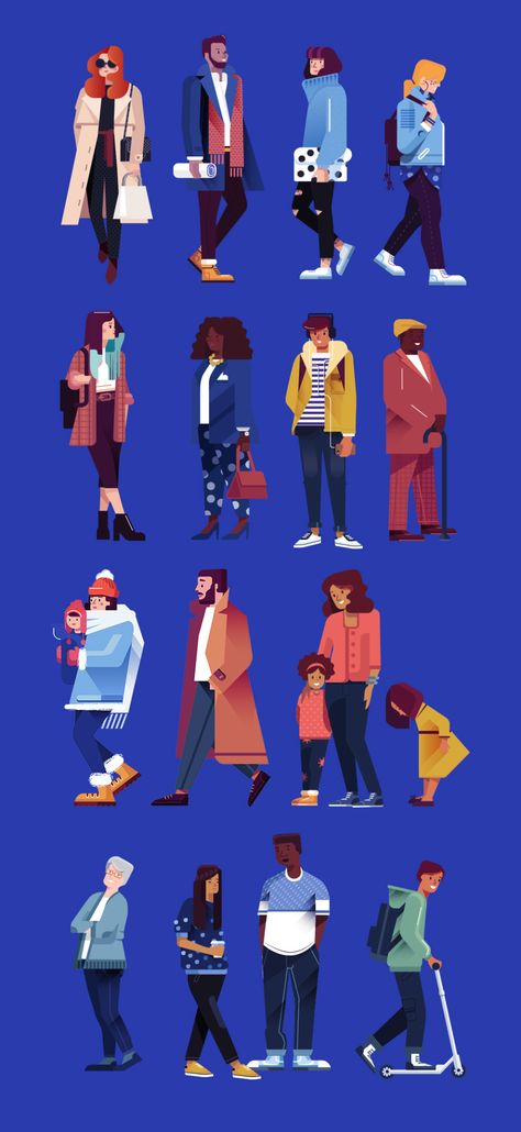 Maïté Franchi on Behance Maite Franchi, Flat Character Design, Vector Characters, Flat Character, Vector Character Design, Flat Art, Flat Design Illustration, Contour Drawing, Illustration Agency