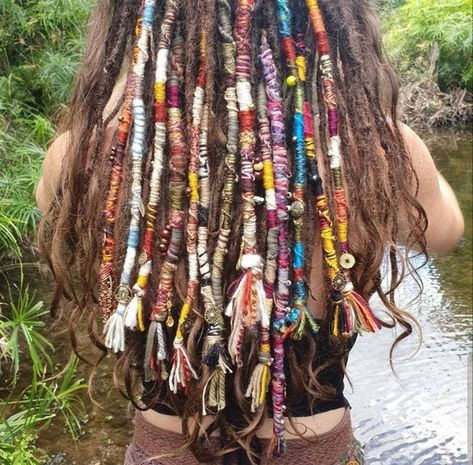 Feathers For Hair, Thread Hair Wraps, Boho Hair Wrap, Plait Braid, Dread Wraps, Dread Jewelry, Tight Braids, Dread Head, Hippie Hair