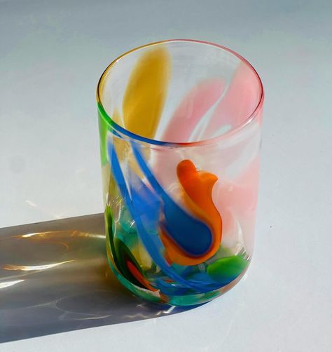 Celebration cups in stock for holiday Magic Bubbles, Ny Apartment, Birthday Gift Cards, Glass Tumblers, Glass Tumbler, Linen Pillows, Every Color, Drink Up, Hand Blown Glass