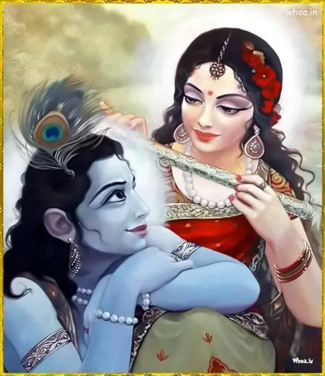 Radha Playing Flute With Krishna Krishna Das, God Krishna, Krishna Drawing, Radha Painting, Radha Krishna Wallpaper, Lord Krishna Wallpapers, Shiva Shakti, Krishna Radha Painting, Radha Krishna Images