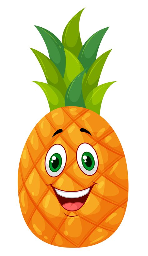 HAPPY PINEAPPLE CARTOON CHARACTER Fruits Cartoon Images, Pineapple Cartoon, Fruits Cartoon, Pineapple Pictures, Pineapple Clipart, Cartoon Pineapple, Early Years Maths, Apple Picture, Happy Fruit