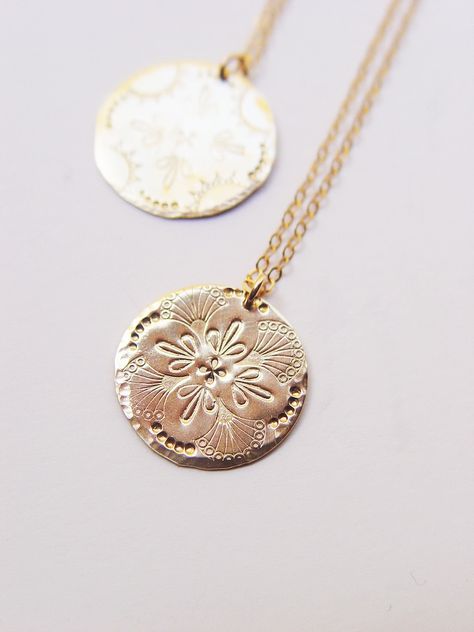 Spirit Quartz Necklace, Gold Necklace Delicate, October Jewelry, Sun Necklace, Talisman Necklace, Gold Medallion, Gold Charm Necklace, Medallion Necklace, Minimal Jewelry