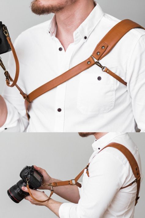 Leather Camera Strap Camera Sling Strap Photographer Gift - Hitcher Solo Camera Sling Strap, Leather Camera Strap Pattern, Leather Camera Harness, Camera Strap Pattern, Camera Harness, Diy Camera, Leather Camera Strap, Bookish Merch, Leather Camera Bag