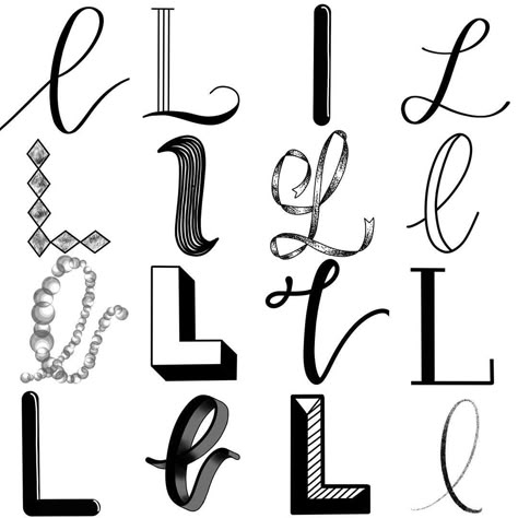 Letter L Nail Design, Letter L Font Design, Letter L On Nails, Letter L Typography, L In Different Fonts, L Logo Design Ideas, Letter L Calligraphy, L Letter Design, L Font Design