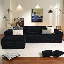 Cloud Sectional, First Apartment Ideas, Black Couch, Corduroy Sofa, Modern Modular Sofas, Modern Apartment Living Room, Couches For Living Room, Living Room Furniture Styles, Couch With Chaise