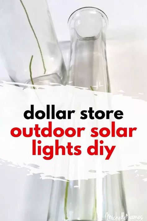 Solar lighting can be expensive, which is why we love this diy outdoor solar lights you can make with dollar tree items and for cheap. Put them in your front yard, backyard, or even in planters on your patio or porch. Easy way to upgrade your outdoor lighting for cheap. Cheap Outdoor Lighting Ideas, Diy Outdoor Solar Lights, Diy Solar Lights Ideas Dollar Stores, Dollar Tree Solar Light Crafts, Dollar Tree Solar Lights Ideas Outdoor, Dollar Store Solar Lights Ideas Outdoor, Dollar Tree Backyard Ideas, Dollar Tree Solar Lights Diy Projects, Solar Light Crafts Diy Projects