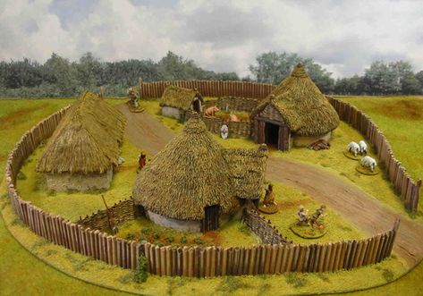 Anglo Saxon Houses, Celtic Village, House Template, Wargaming Terrain, Miniature Wargaming, Survival Games, Iron Age, Anglo Saxon, 3d Modelling