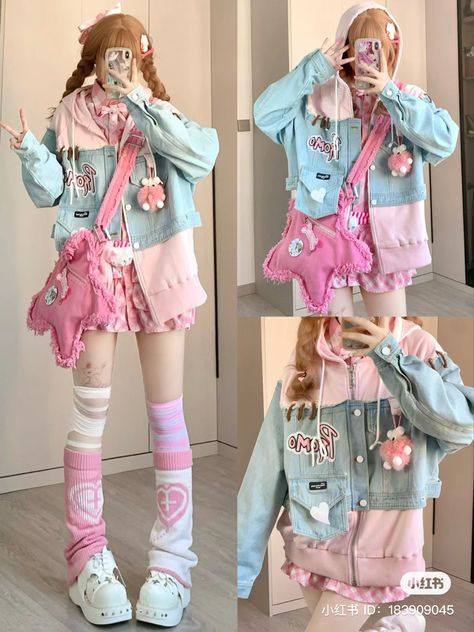 Kawaii Outfit Ideas, Kawaii Outfits, Kawaii Y2k, Cute Shopping, Harajuku Fashion Street, Style Kawaii, Harajuku Outfits, Pastel Fashion, Kawaii Fashion Outfits