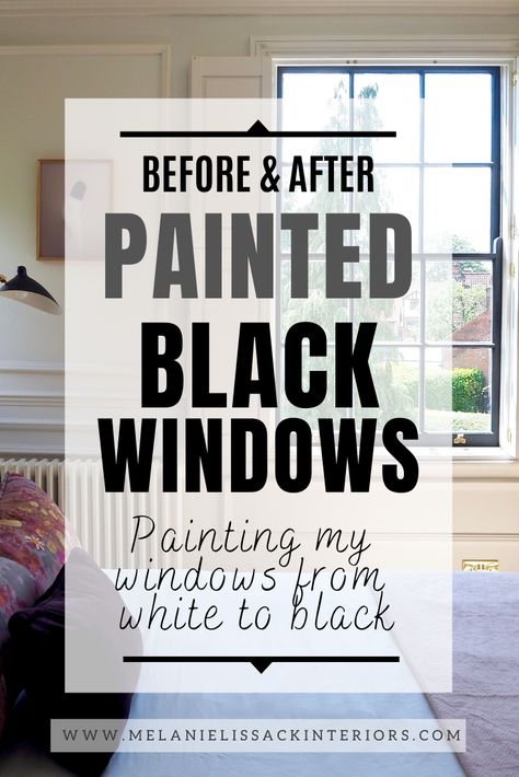 Black Window Trim Interior Bathroom, Diy Black Framed Windows, Bungalow With Black Windows, Paint Outside Window Trim Black, How To Paint Window Trim Black, Painting Wood Windows Black, Painting Window Sills Black, How To Paint Window Frames Black, How To Make White Windows Black