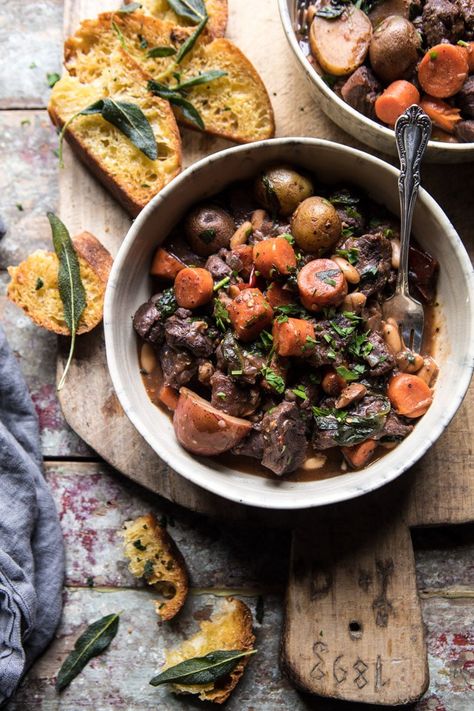 Better For You Instant Pot Spicy White Bean Beef Stew | halfbakedharvest.com @hbharvest Half Baked Harvest Beef Stew, Harvest Stew Recipe, Harvest Stew, Half Baked Harvest Recipes, Hearty Soup Recipes, Easy Beef Stew, Pot Beef Stew, Instant Pot Soup Recipes, Slow Cooker Beef Stew