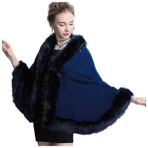 Women's Pashmina Shawl Cloak Cape Shawls Wraps Black Blue Knit Cloak, Wedding Party Night, Faux Fur Bridal Wrap, Fur Shrug, Faux Fur Stole, Wedding Fur, Cape Shawl, Elegant Shawl, Dress With Shawl