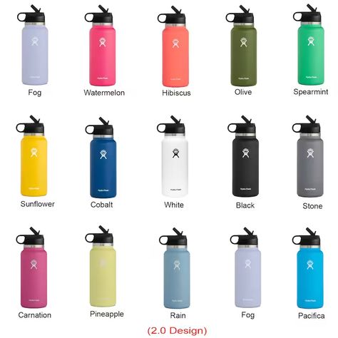 Hydro Flask Stone 32oz and 40oz Laser Engraved Custom Hydro - Etsy Hydro Flask Colors, Custom Hydro Flask, Hydroflask Water Bottle, Japan Products, Hydro Flask Water Bottle, Stainless Steel Collar, Trendy Water Bottles, Flask Water Bottle, Personalized Flasks