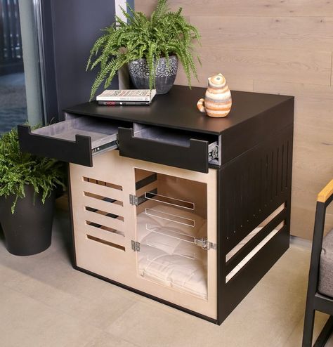 Transform your space with our DORDRECHT pet homes featuring stylish pull-out drawers! 🐾 Perfect for storing pet essentials or incorporating a touch of elegant functionality into your room. You can add drawers to any model from the Dordrecht collection, check out various options by visiting the link in the profile header 🗺️ Enclosed Dog Bed, Bed Drawer, Acrylic Door, Pet Essentials, Dog Cage, Bed Dog, Dog Bed Furniture, Yorkie Dogs, Dog Cages