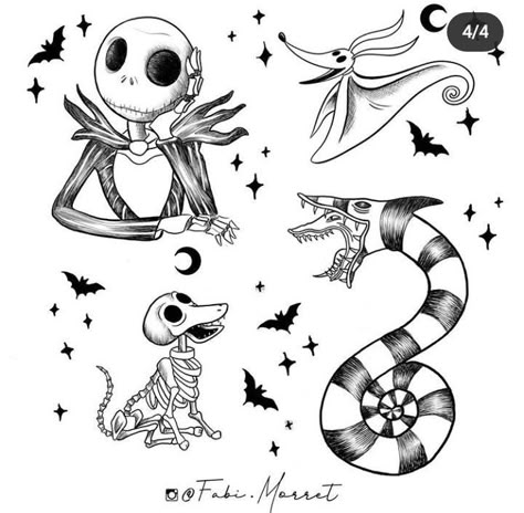 Corpse Bride Flash Tattoo, Goth Bullet Journal, Nightmare Before Christmas Tattoo Design, Goth Flash Tattoo, Tim Burton Flash Tattoo, Tim Burton Tattoo Ideas, Tattoo Tim Burton, Halloween Flash Tattoo, Tim Burton Drawings