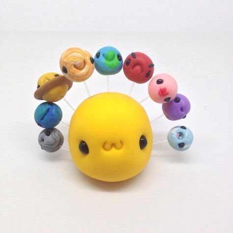 polymer clay Solar System Project Cute Little Sun And Stars Clay Fimo Easy Polymer Clay Polymer C Solar System Project, Fimo Kawaii, Polymer Clay Kunst, Clay Kawaii, Polymer Clay Kawaii, Polymer Clay Figures, Sculpey Clay, Clay Things, Clay Diy Projects