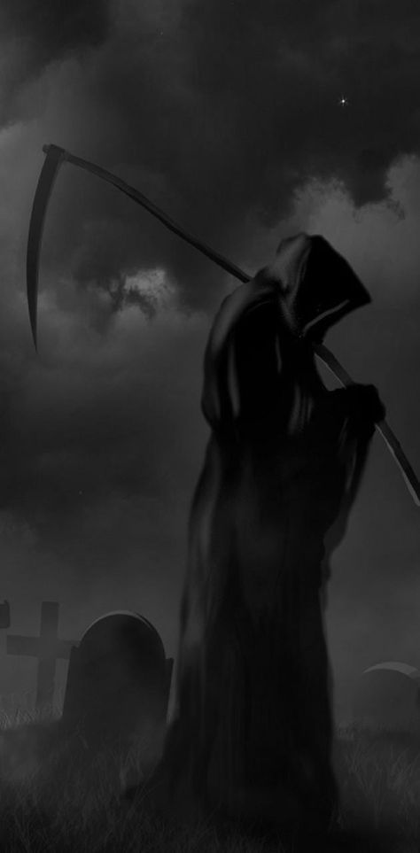 Grim Reaper Wallpaper Dark, Grim Reaper Wallpaper Iphone, Grim Reaper Wallpaper, Tattoo Digital Art, Scary Grim Reaper, Reaper Wallpaper, Men In Masks, Grim Reaper Scythe, Digital Art Aesthetic