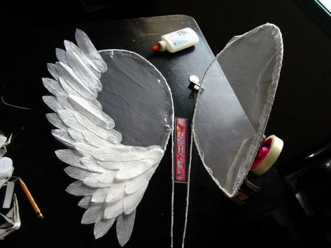 Ada Cosplay, Angel Wings Diy, Angel Wing Crafts, Wings Diy, Diy Angel Wings, Diy Angels, Diy Wings, Angel Costume, Wings Costume