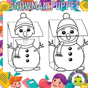 Bring Winter Fun to Your Classroom with a Snowman Puppet Craft! ☃️❄️ Get ready to embrace the winter season with this adorable Snowman Puppet - Paper Bag Craft designed for young learners in PreK and Kindergarten. Perfect for any winter-themed unit or holiday craft, this activity brings together creativity, fine motor skills, and imaginative play! Snowman Puppet, Puppet Paper, Bag Puppet, Puppet Craft, Paper Bag Crafts, Paper Bag Puppets, Puppet Crafts, Bag Craft, Christmas Card Art