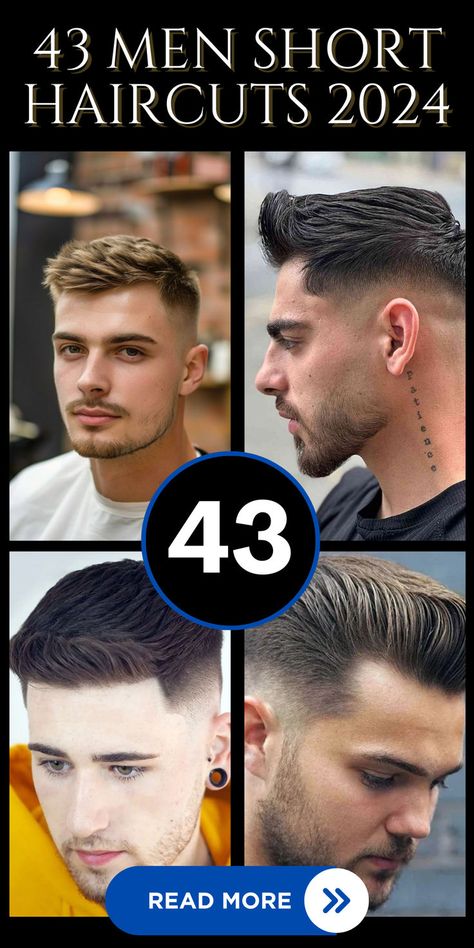 Discover 43 elegant men’s short haircuts that are timeless and perfect for any occasion. From classic fades to modern crew cuts, find the ideal style to suit your look. These haircuts are designed for easy maintenance while keeping you looking sharp and sophisticated. #MensHaircuts #ElegantHairstyles #ShortHaircutsForMen #MenStyle Buzz Haircuts Men, Men’s Cropped Hair, Haïr Style For Short Hair Men, Men’s Haircut Fine Straight Hair, Cesar Haircut Men Short Hairstyles, Mens Haircut Easy To Maintain, Shorter Men’s Haircut, Men’s Messy Haircut Short, Short Haircut For Fine Hair Men