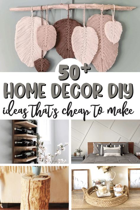 Here is 50+ of our favorite DIY home décor projects that look expensive but are actually budget-friendly. Are you looking to spruce up your living space without breaking the bank? Good news – you don’t have to spend a fortune on expensive furniture or décor pieces. With a little creativity and some basic tools, you can create stunning diy home decor projects that will transform your space and leave your guests amazed. Home Decor Accessories Aesthetic, Cheap Home Decor Ideas Living Rooms, Diy Home Decor Hanging, Make Cheap Furniture Look Expensive, Diy Home Goods, Guest Room Decor On A Budget, Craftsman Style Home Decor Ideas, Home Decor Ideas Living Room On A Budget, Apartment Decorating On A Budget Boho