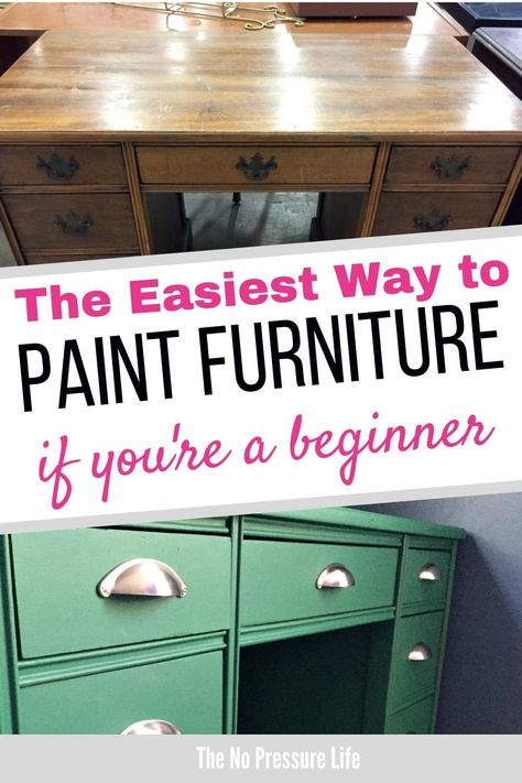 Paint Wood Furniture, Easy Furniture Makeover, Diy Furniture Makeover Ideas, How To Paint Furniture, Painting Wood Furniture, Second Hand Furniture, Paint Wood, Learn How To Paint, Diy Furniture Renovation