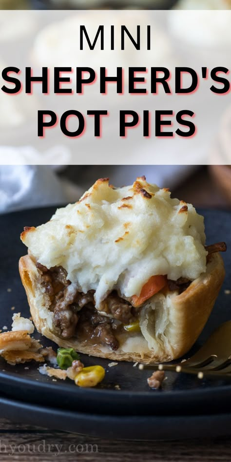 Mini Shepherds Pot Pies, Mini Beef Pot Pies Easy, Mini Shepards Pie Muffins, Individual Shepherds Pie, Mini Shepherds Pies, Mini Shepards Pie, Mini Beef Pot Pies, Mini Meat Pies, Cheap Meals Recipes